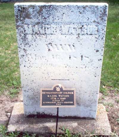 Major Watson buried in Hebron Illinois